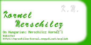 kornel merschilcz business card